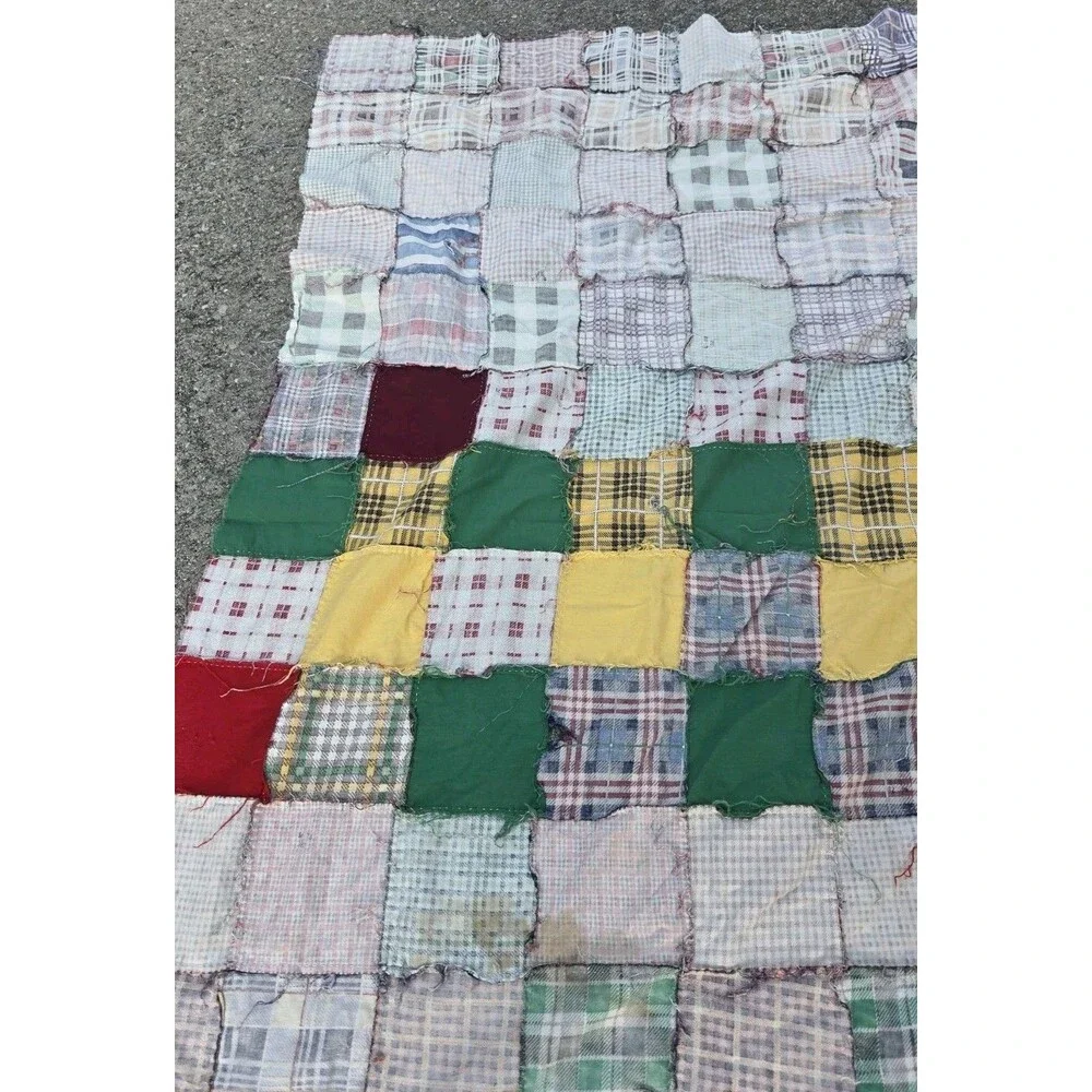 Patch HandquiltedTop 68x79 Inches With Flaws